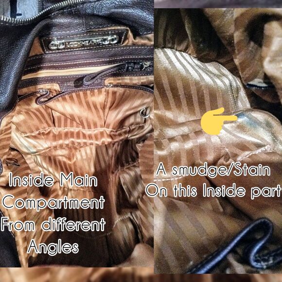 LOCKHEART Rare boho leather satchel zipper accent detail - Picture 11 of 11